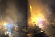 ಬಾದಾಮಿ | ಅಕ್ರಮವಾಗಿ ಸಂಗ್ರಹಿಸಿದ್ದ ಸಿಲಿಂಡರ್ ಸ್ಫೋಟ ಅಂಗಡಿ ಬೆಂಕಿಗೆ ಆಹುತಿಯಾಯಿತು Illegally-stored-cylinders-explode-shop-catches-fire-Badami