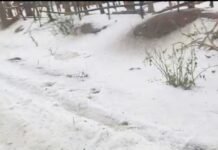 ಹಿಮಗ್ರಾಮವಾದ ಮಾಚಾಪುರ: ಧಾರವಾಡದಲ್ಲಿ ಭಾರೀ ಆಲಿಕಲ್ಲು ಮಳೆ!